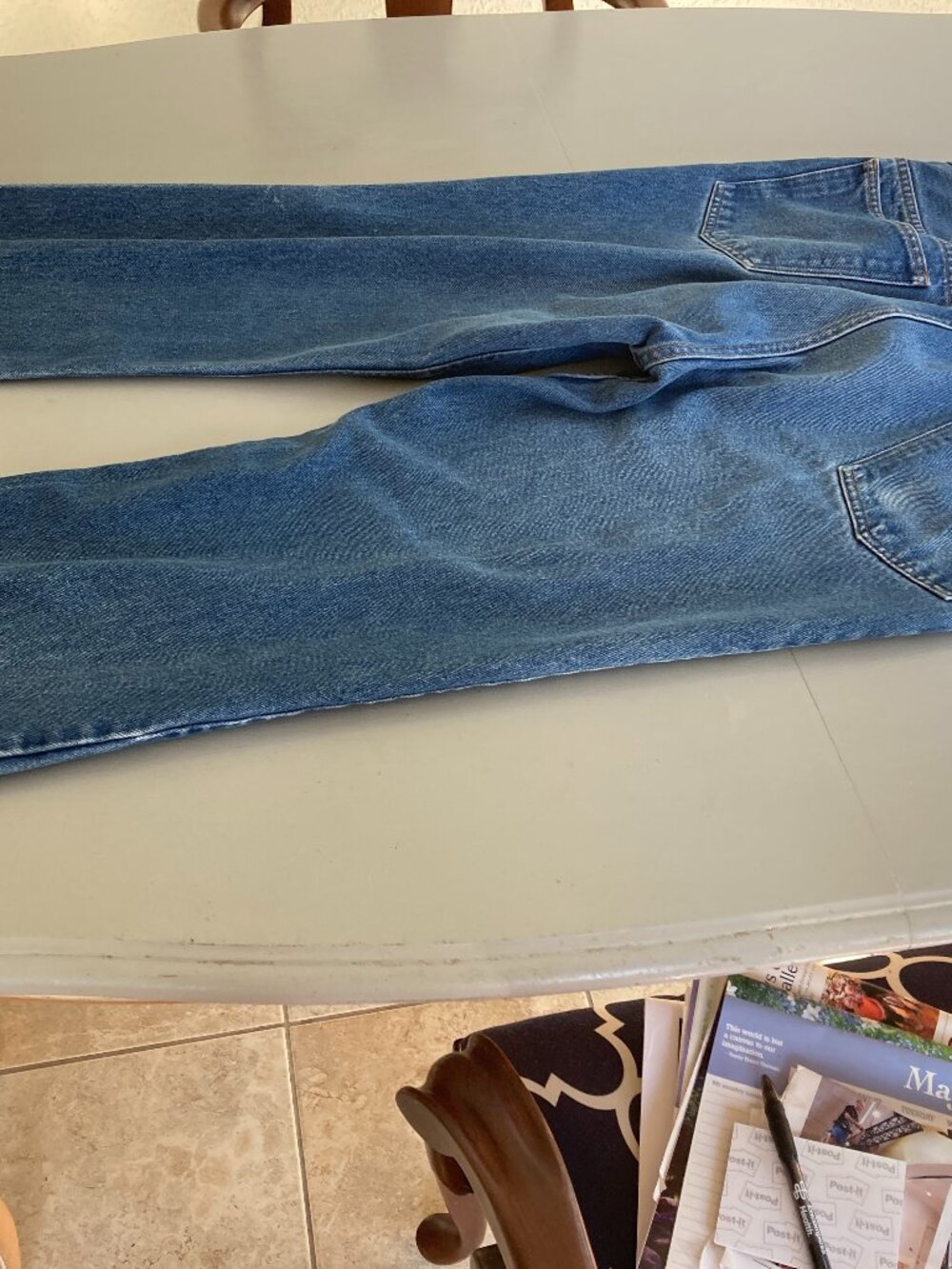 Vintage Jeans USA J. C. Penny Orange Stitching Men 40X31 Carpenter Jeans